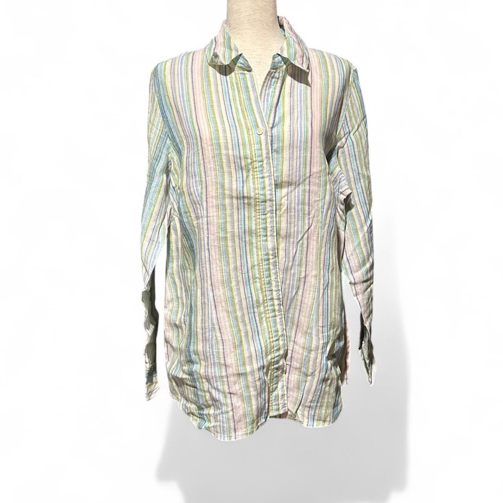 Multicolor Striped Button-Up Shirt